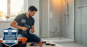 أفضل فني تركيب شاور بوكس 2 مواصفات الزجاج الآمن المعتمد لدى شركة ماسة