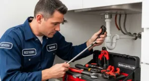 تكنولوجيا السباكة المتطورة بين يدي فني صحي بيان